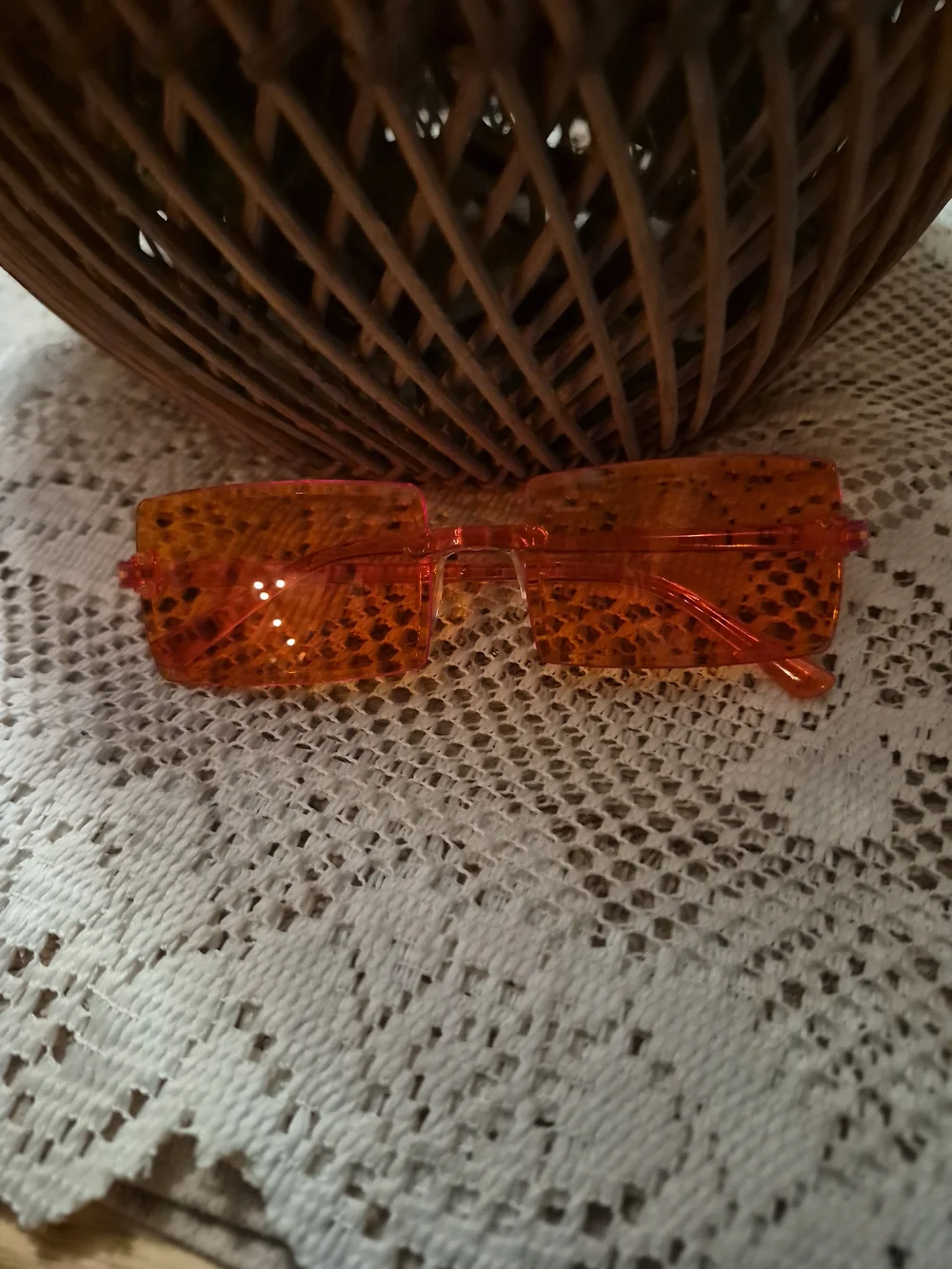 Lot Of 4. Kids Orange Tortoiseshell Rectangle Sunglasses - Different Colors